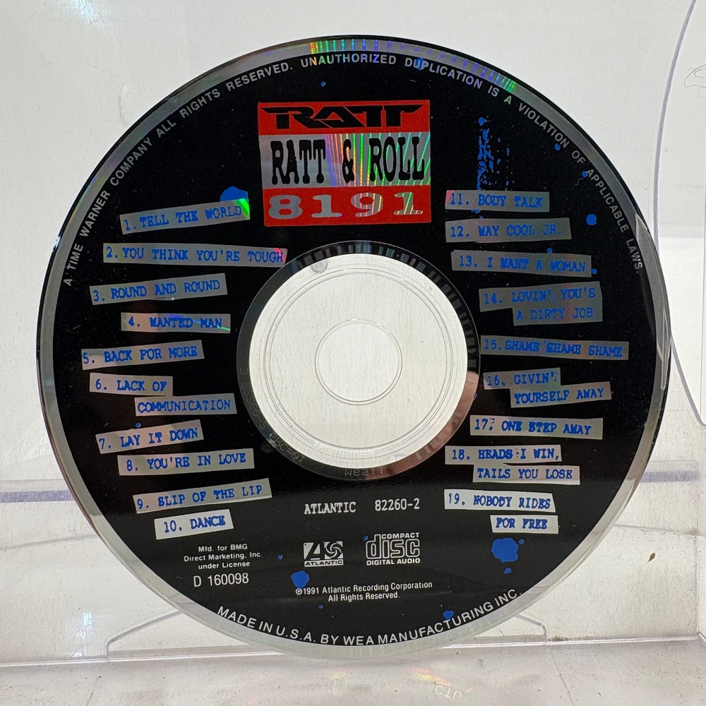 Ratt Ratt & Roll 8191 Greatest Hits CD‎ Atlantic 82260-2 BMG D160098 Heavy Metal